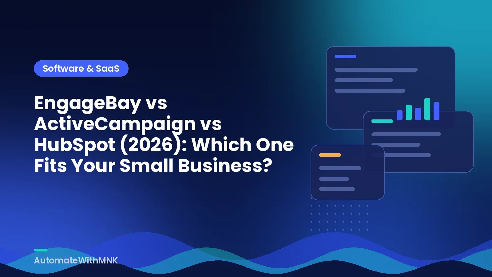 Illustration for the article: EngageBay vs ActiveCampaign vs HubSpot (2026): Which One Fits Your Small Business?